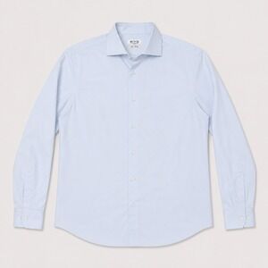 Butch Sartoriale Mens 44 17.5 Light Blue Italian Dress Shirt Long Sleeve